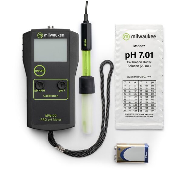 Medidor de pH MW100 de Milwaukee