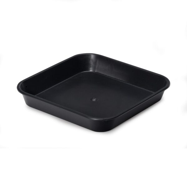 Plato Cuadrado Negro 20x20 cm